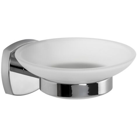 Metaform - Porta sapone da parete Cromo in Acciaio cromato e vetro Mod. Starter