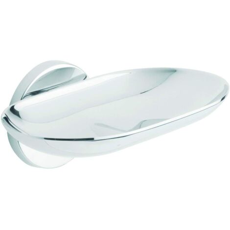 Metaform - Porta sapone inamovibile da parete Cromo in Ottone cromato, acciaio inox e materiali termoplastici Mod. One Hotellerie