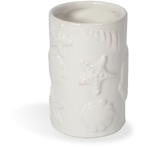 Metaform - Porta spazzolini da appoggio Bianco in Ceramica Mod. Amélie