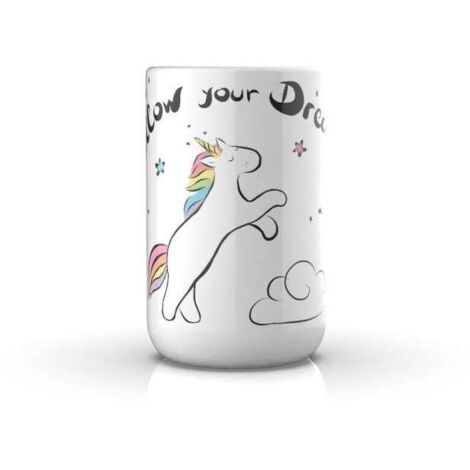 Metaform - Porta spazzolini da appoggio Bianco in Ceramica Mod. Unicorn