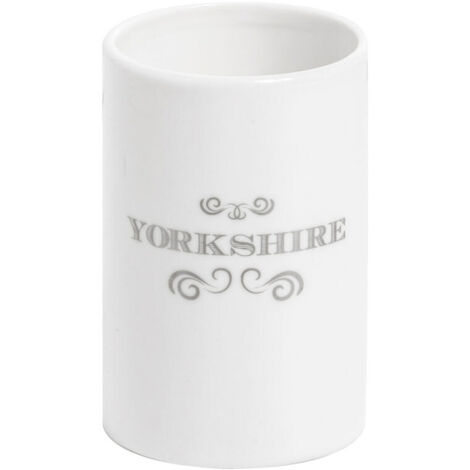 METAFORM - YORKSHIRE PORTA SPAZZOLINI BIANCO IN PORCELLANA
