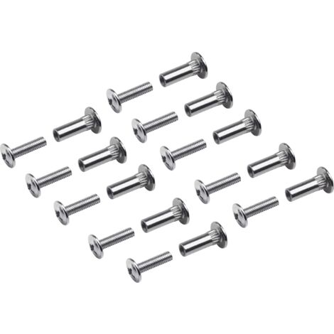 Metafranc 22 – 28 mm – Filettatura M4 – zincate – Set da 10 Pezzi – Ideale per Il Collegamento connettori per armadi/Viti per mobili / 361776, 22-28 mm