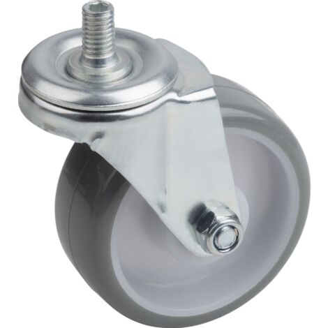 Metafranc 802940 Ruota Girevole Diametro 75 mm, Vite, Poliuretano, Cuscinetto a rulli