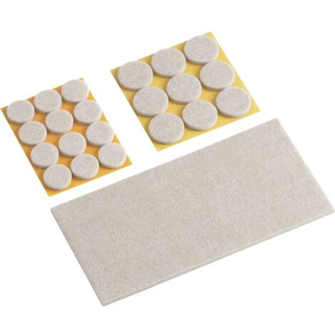 Metafranc WU0644896 Feltro autoadesivo, rotondo, quadrato Beige 1 KIT
