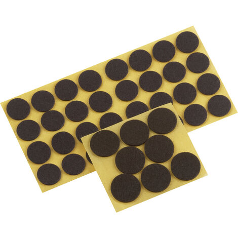 Metafranc WU0645286 Filzgleiter selbstklebend, rund Braun  1 Set
