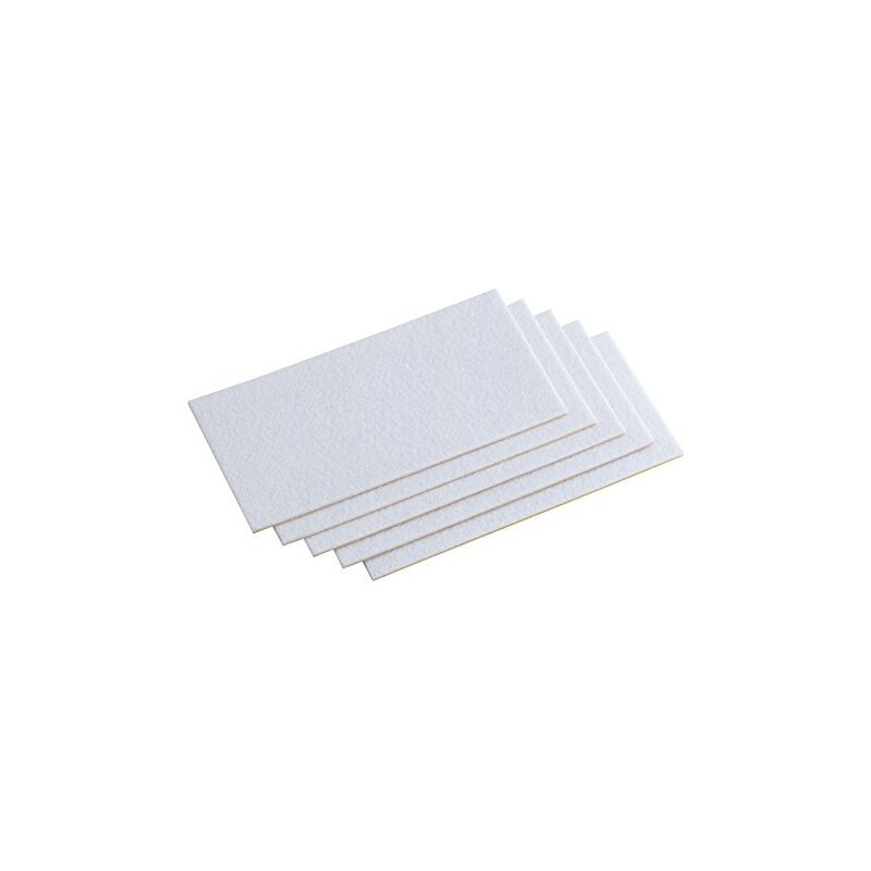 645436 lot de 5 découpes de feutre autocollant blanc 100 x 200 mm - Meister