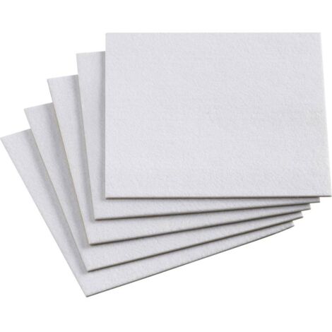 Metafranc WU0645546 Patin en feutre carré, autocollant blanc (L x l) 200 mm x 200 mm 1 set W074802