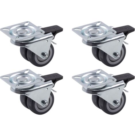 Metafranc WU0804660  Doppelrollen Rad-Durchmesser: 50 mm Tragfähigkeit (max.): 70 kg 4 St.
