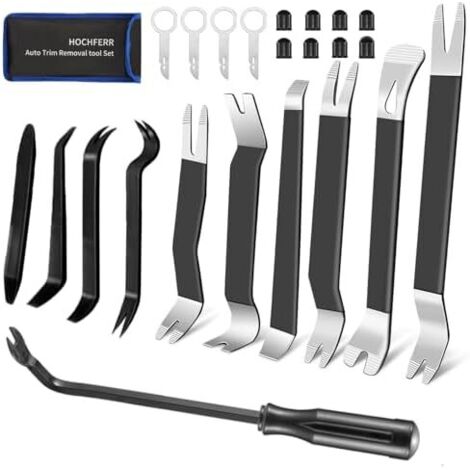 Métal 24 Pièces Outils pour Garnitures Démontage Outillage Carrosserie Panneau Accessoires Porte Autoradio Tableau De Bord Voiture (Part2) -