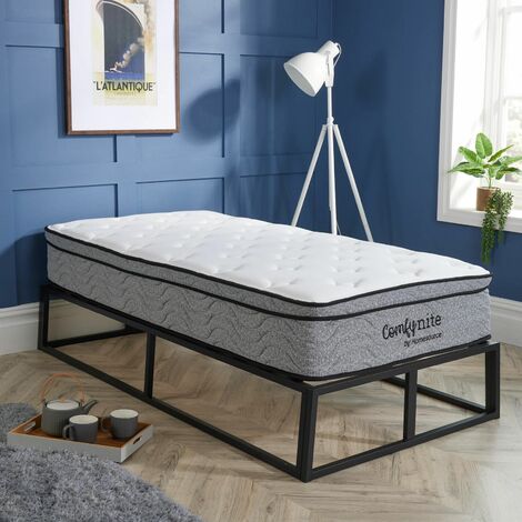 Metal 3ft Platform Bed Black
