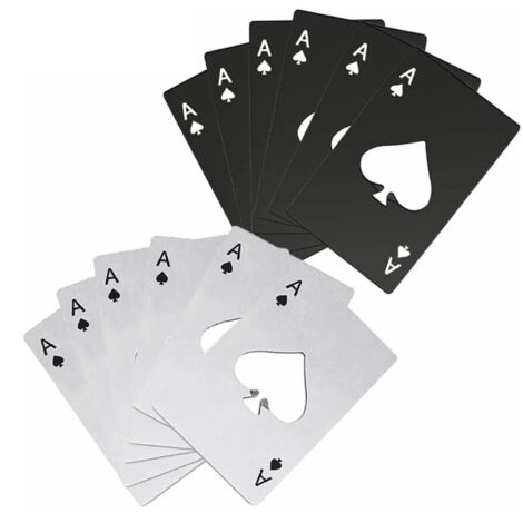 Metal Ace of Spades Card Bottle Opener Portable Stainless Steel Can Opening Tool