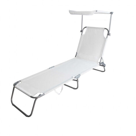 Metal Beach Folding Beach Schwarzer Winder mit Abel Tettuccio - White