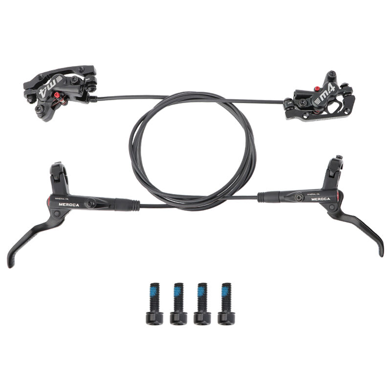 Étrier de frein à disque hydraulique VTT avant/arrière avec 4 pistons hydrauliques et système de freinage bidirectionnel 22,2 mm Kit de levier de