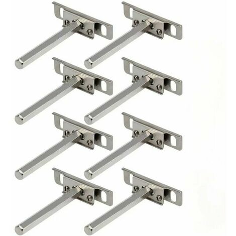 Metal Brackets for Floating Shelf 8Pcs Discreet Wall Bracket Model Fixing Shelves Storage Bracket for Invisible Floating Shelf Fixing