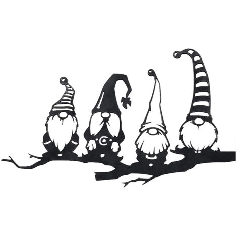 Metal Branch Gnome Doll Sign for Lawn/Yard Decor,Art Sculpture Garden Statue,Easter/Spring Decoration Figurines