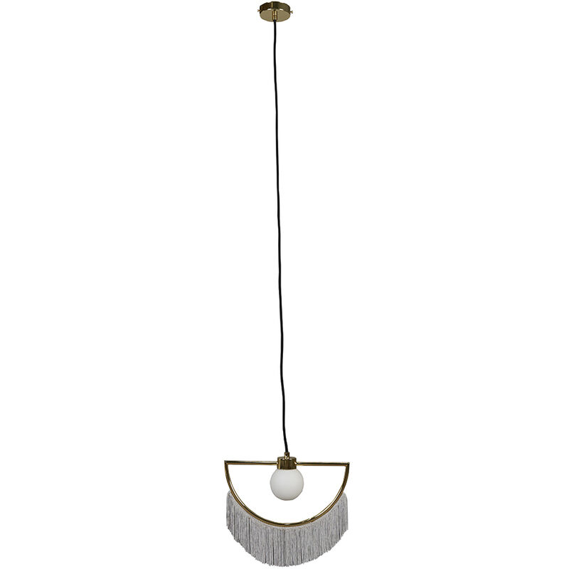 Minisun - Metal Ceiling Light with Tassels + 3W LED G9 Bulb - Grey