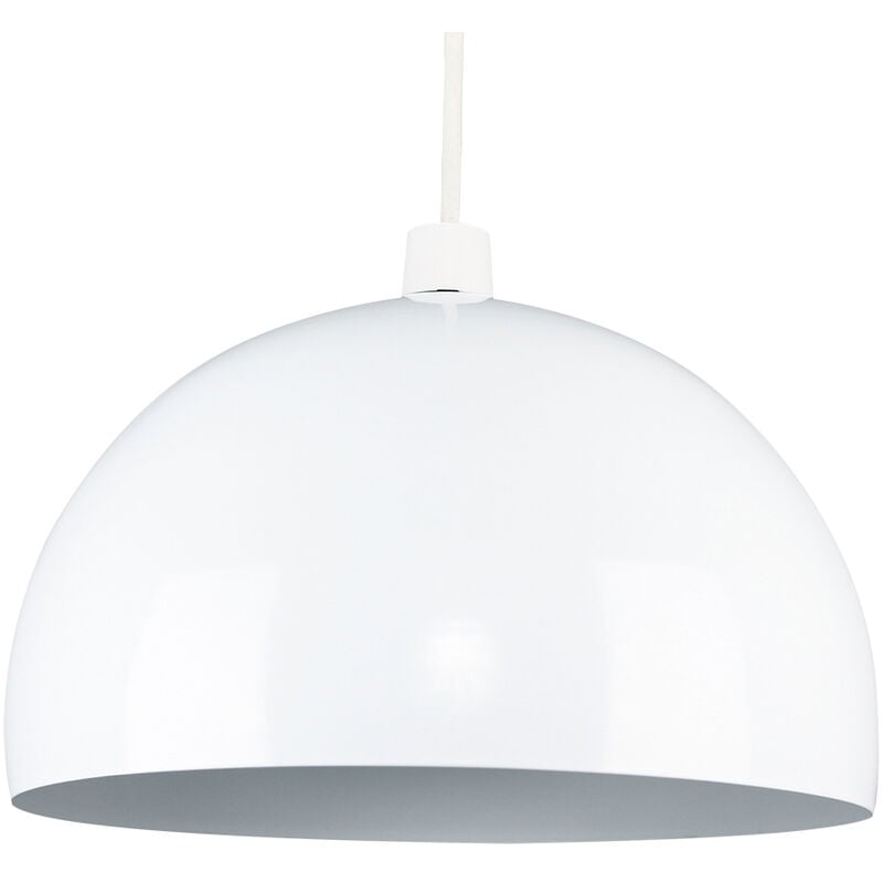 Metal Dome Ceiling Pendant Light Shade - White