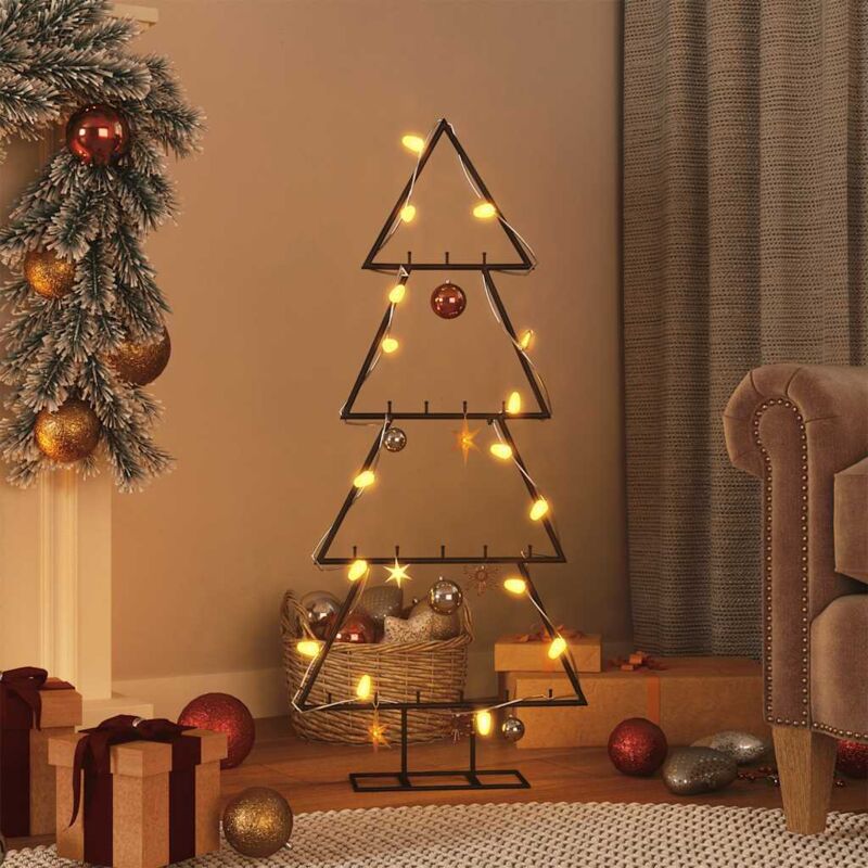 Vidaxl Metal Christmas Tree For Decoration Black 125 Cm, Black