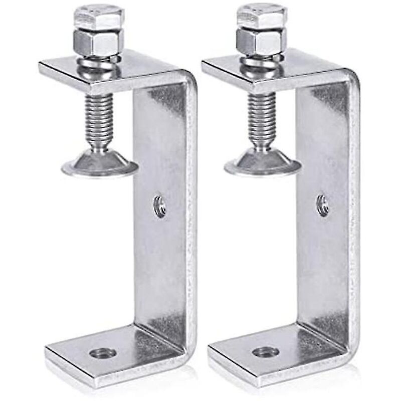 Pince métallique robuste en c pour le travail du bois avec larges ouvertures de mâchoires (100 mm), 2 pièces