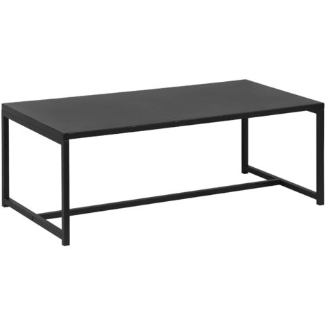 Metal coffee table with metal legs, Industrielle, Black, 100x50x36 cm