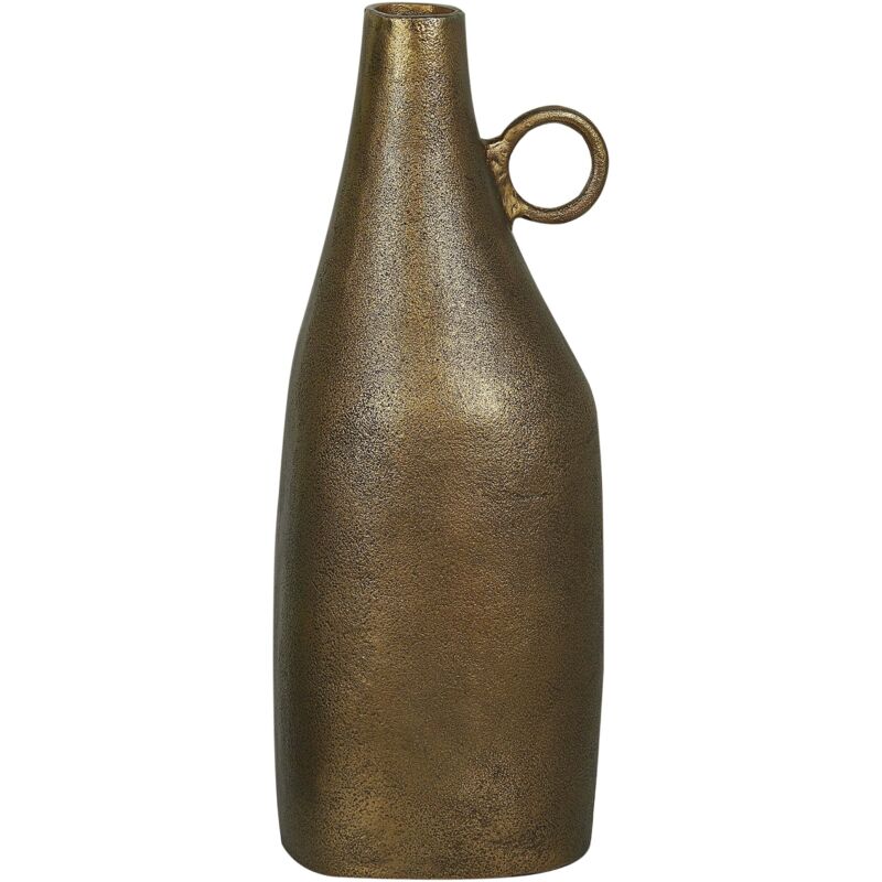 Beliani Decorative Vase Sambhar Metal 46 Cm Brass