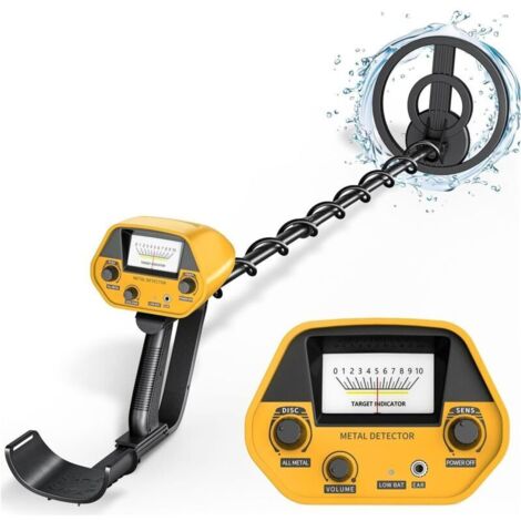 Metal detector ad alta precisione da 25 cm con altezza regolabile, batterie non incluse, bobina di ricerca impermeabile