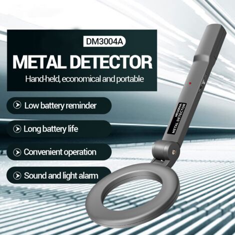 Metal Detector, DM3004A Metal Detector portatile con sensibilità regolabile e cinturino da polso per bambini e adulti
