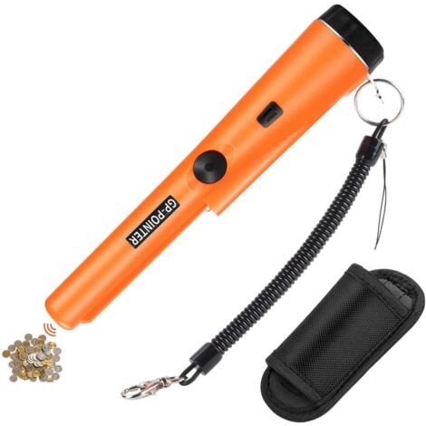 WAY Metal Detector Portatile, Puntatore Metallico Impermeabile IP66 con Indicatore LED Incorporato/Luce di Allarme/Scansione a 360°/Custodia per la Caccia di Monete d'Oro, Reliquie, Gioielli