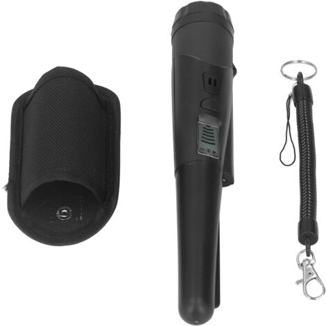 Metal Detector Professional High Sensitivity Portable Handheld Metal Detector with LCD Display Flashlight Function Black