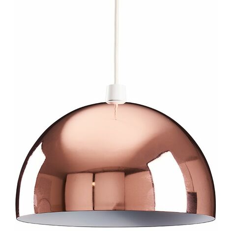 main image of "Metal Dome Ceiling Pendant Light Shade - Red"
