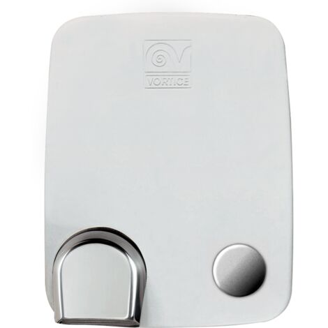 METAL DRY - Sèche-mains robuste avec coque et buse orientable Blanc - Bouton poussoir