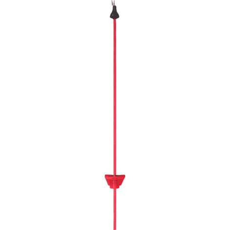 Metal Electric Fence Pigtail Post X25 (102CM Insulator Spring Steel Red Spare Top)