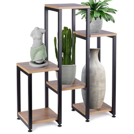 Metal flower stand with 6 levels industrial style
