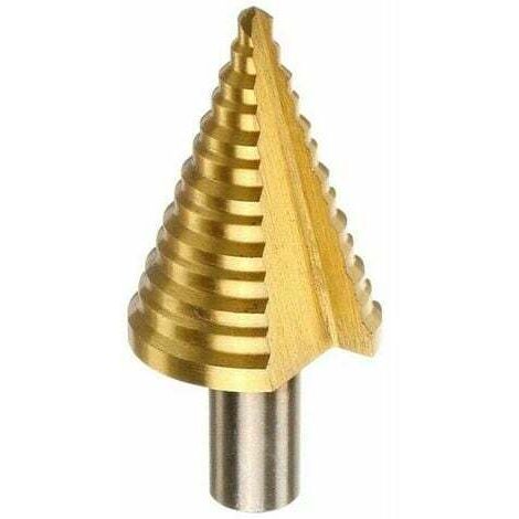 Metal Foret Conique Foret étagé 5mm-35mm,Triangle Conique Titane avec Revêtement Titane,pour Visseuse Percage sur Acier, Laiton, Bois