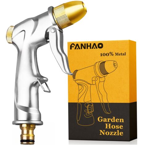 Metal Garden Spray Gun Watering Can, Easy Flow Control Button, Professional High Pressure Garden Sprayer, Powerful for Car Washing, Garden Watering