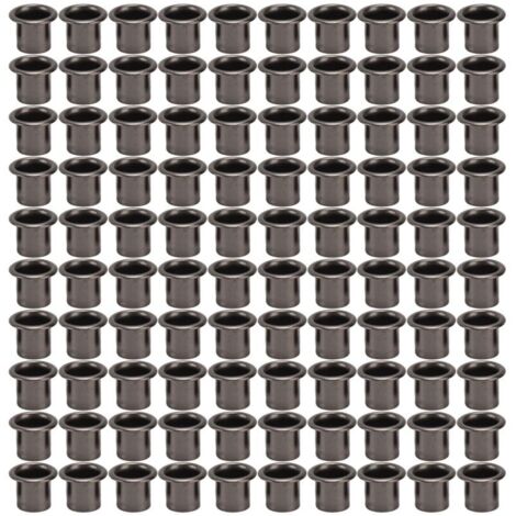 Metal Grommets Eyelets Rivets 100pcs 4 Mm Round Hole Intérieur ACCESSOIRES DE TIRMAFF avec Laveuses pour Chaussures Sac à Ceinture Sac à Charge (6MM)