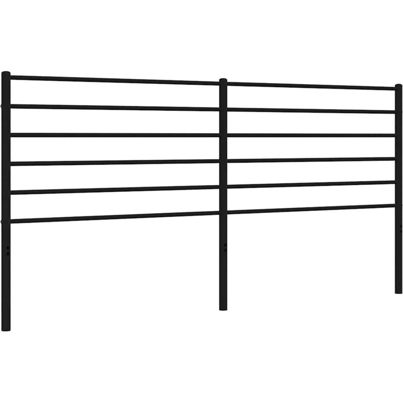vidaXL Metal Replace Headboard Black 180 cm