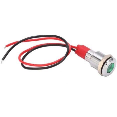 Metal LED Indicator Light Waterproof LED Warning Light 10mm Power Small Cord Nickel Plated Brass Dustproof Signal Lamp 220V