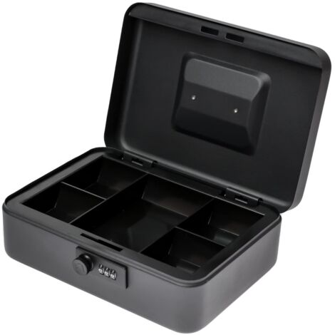 Metal Lockable Combination Box with Handle Removable Insert Scratch Resistant