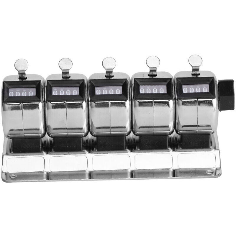 Metal mechanic contactor, manual clicker of 4 digits, 5 units, stainless steel tale holders.