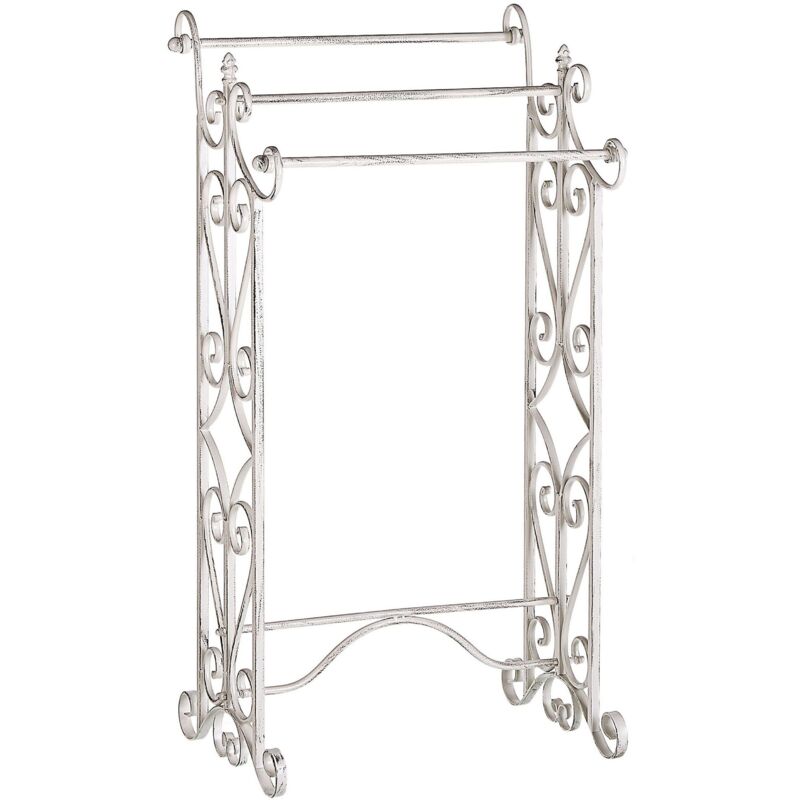 Image of Beliani - Towel Stand White Freestanding&hellip;