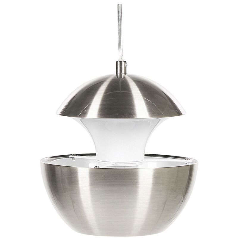 Modern Pendant Lamp Glam Design White Inner Metal Silver Bojana