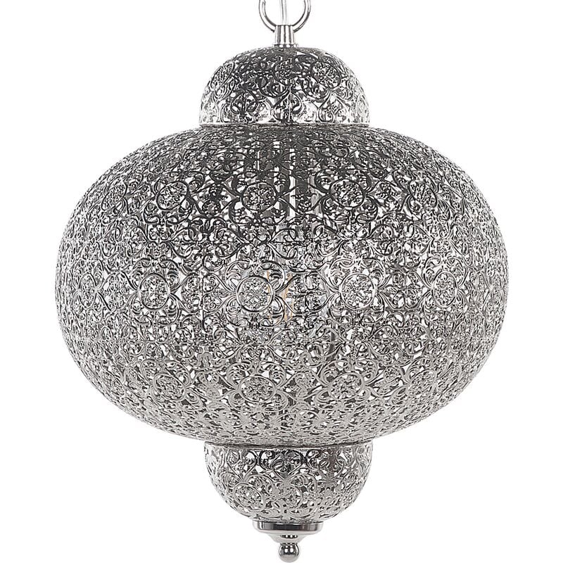 Vintage Pendant Light Oriental Moroccan Design Openwork Silver Tyne