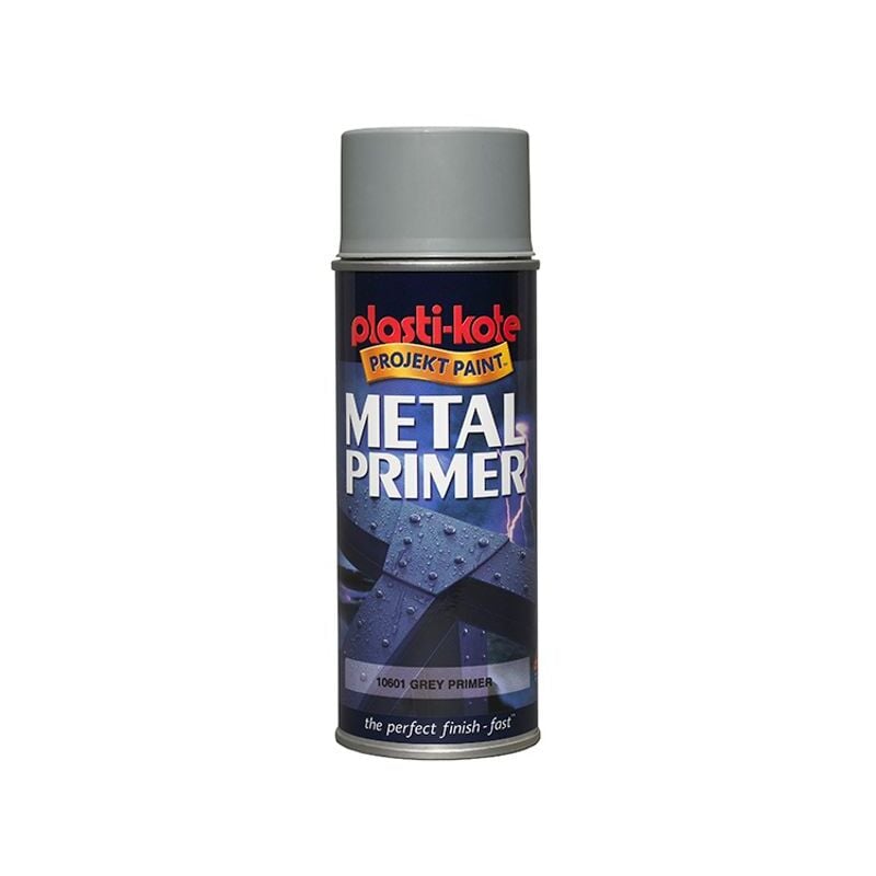 Plasti-kote - PlastiKote Metal Primer Spray Grey 400ml PKT10601 - Grey