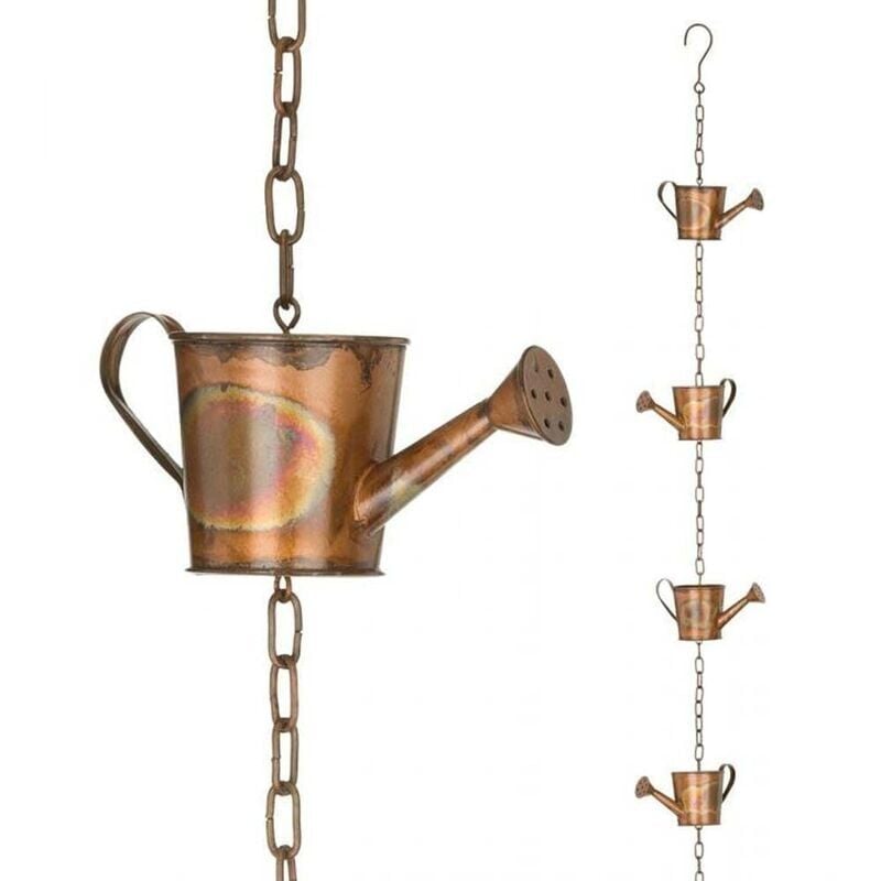 Fei Yu - Metal Rain Chain, Chaîne de Pluie décorative en Métal en Forme de Papillon, Métal Bouilloire Drain Eau Pluie Guide Chaîne, Chaîne d'eau de