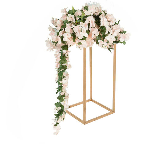 Metal Rectangular Flower Stand Pedestal Wedding Party Ornament