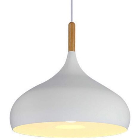 Métal Retro Suspensions, Luminaire Lampe industriel, plafonnier vintage, Luminaire Antique Pendante pour cuisine salon salle à manger chambre(pas d'ampoule) (Blanc)