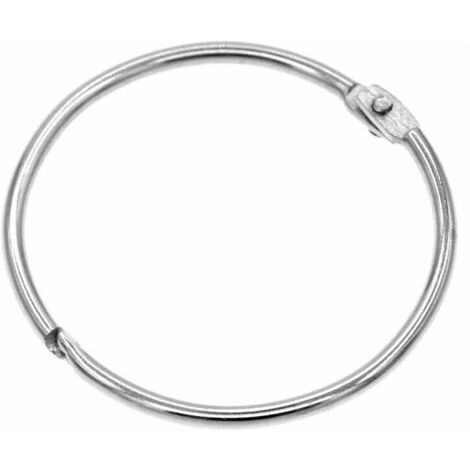 Metal Shower Curtain Ring, Easy Open and Close, 20 Pack 2 Inch Silver Ring Buckles for Bathroom MUMU