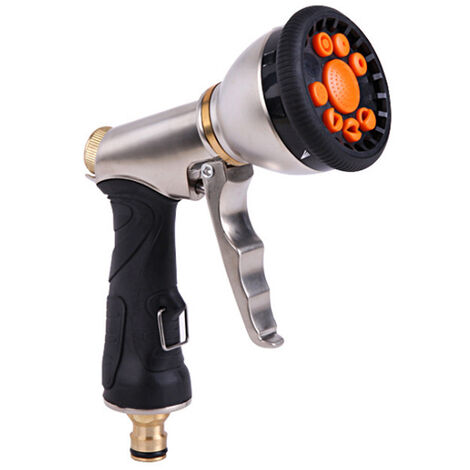 Metal spray gun, 9 adjustable modes, heavy duty high pressure nozzles are perfect for car cleaning, lawn and garden watering