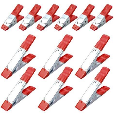 Metal Spring Clamp 12 Pcs Pince à Ressort Métallique Rubber Coated 50mm/100mm Pinces Métalliques